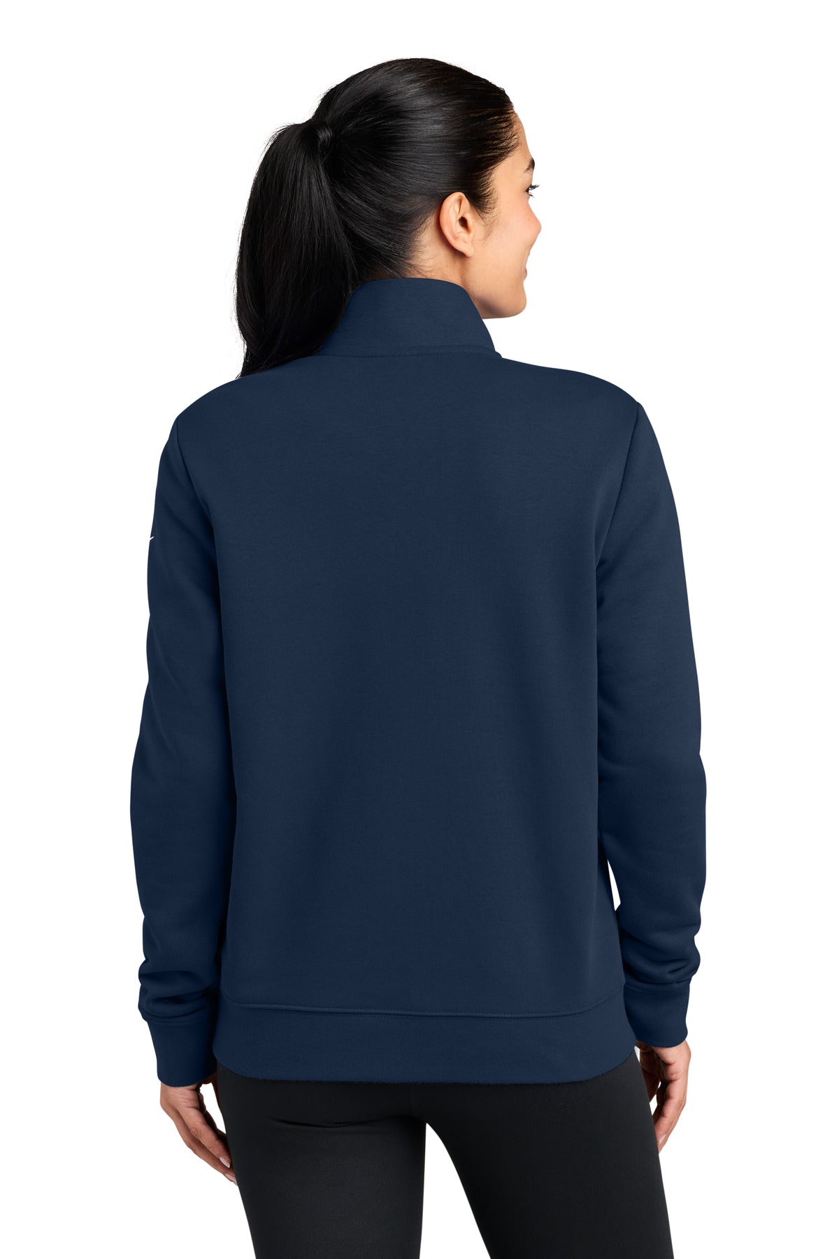 Nike Women's Club Fleece Sleeve Swoosh 1/2-Zip NKDX6720