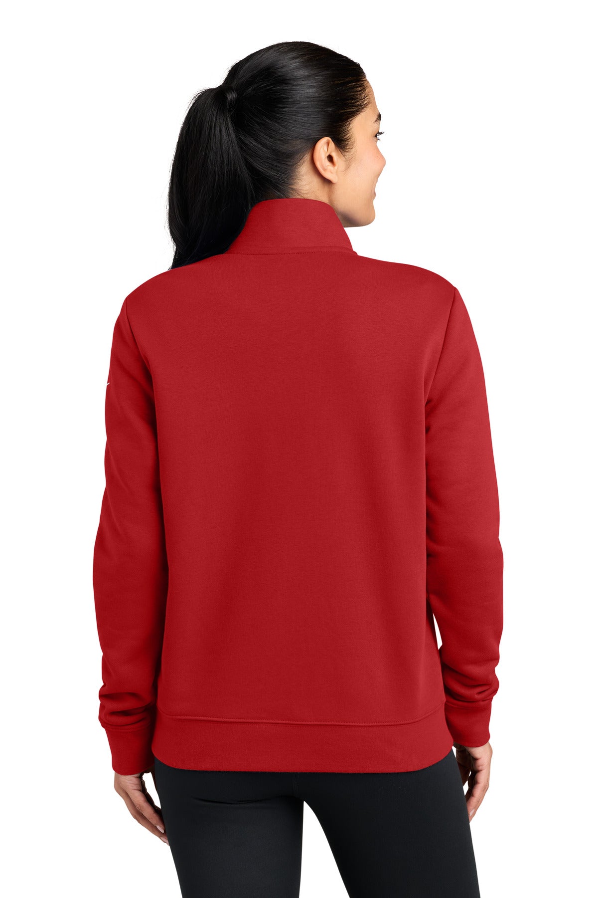 Nike Women's Club Fleece Sleeve Swoosh 1/2-Zip NKDX6720