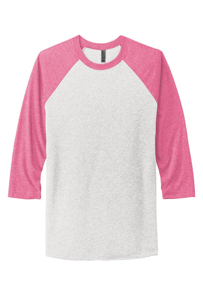 Next Level Apparel   Adult Tri-Blend 3/4-Sleeve Raglan Tee. NL6051