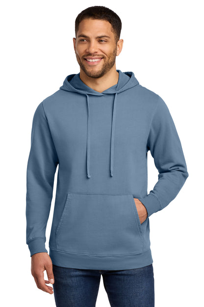Port & Co Beach Wash Garment-Dyed Pullover Hooded Sweatshirt. PC098H