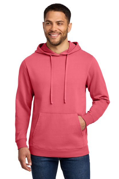 Port & Co Beach Wash Garment-Dyed Pullover Hooded Sweatshirt. PC098H