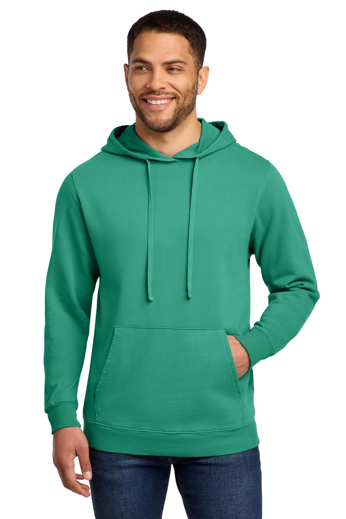 Port & Co Beach Wash Garment-Dyed Pullover Hooded Sweatshirt. PC098H