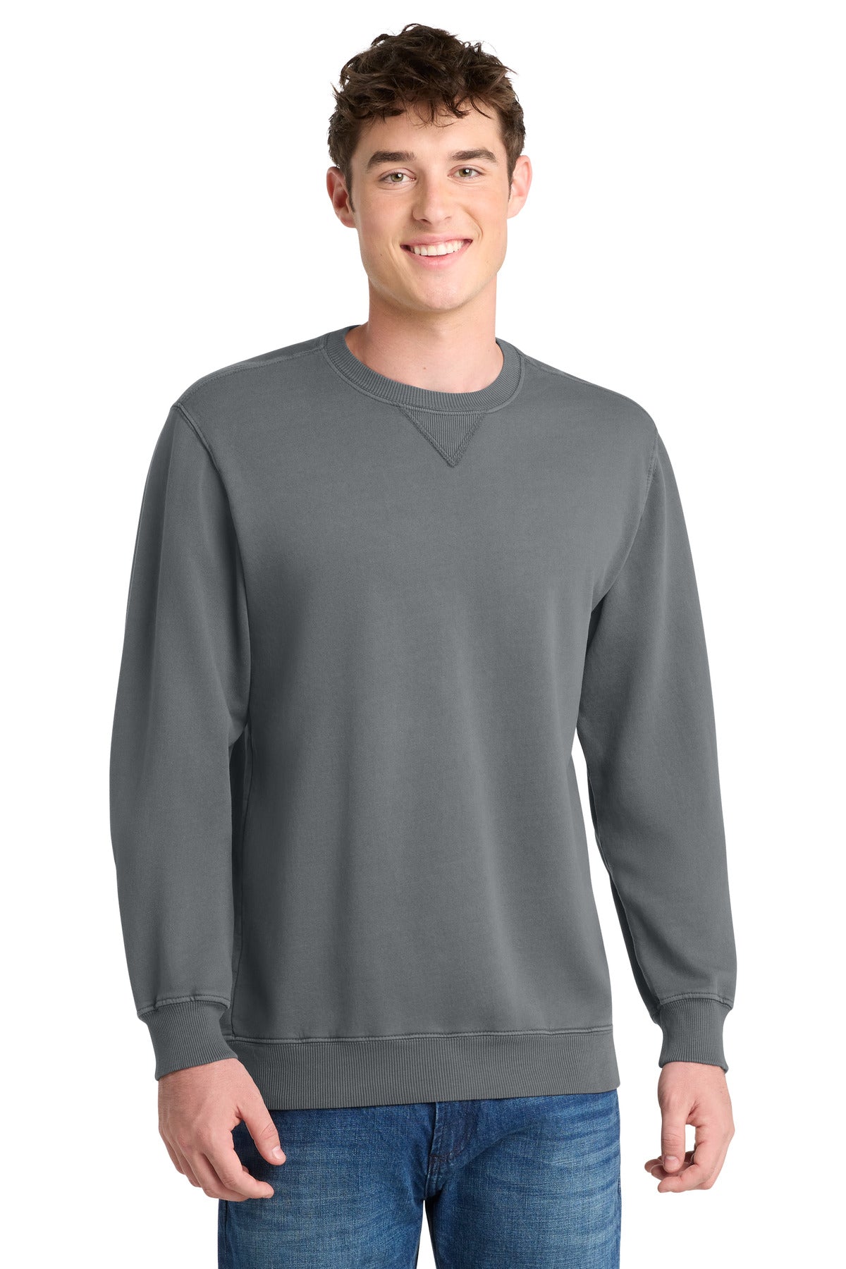 Port & Co Beach Wash Garment-Dyed Crewneck Sweatshirt PC098