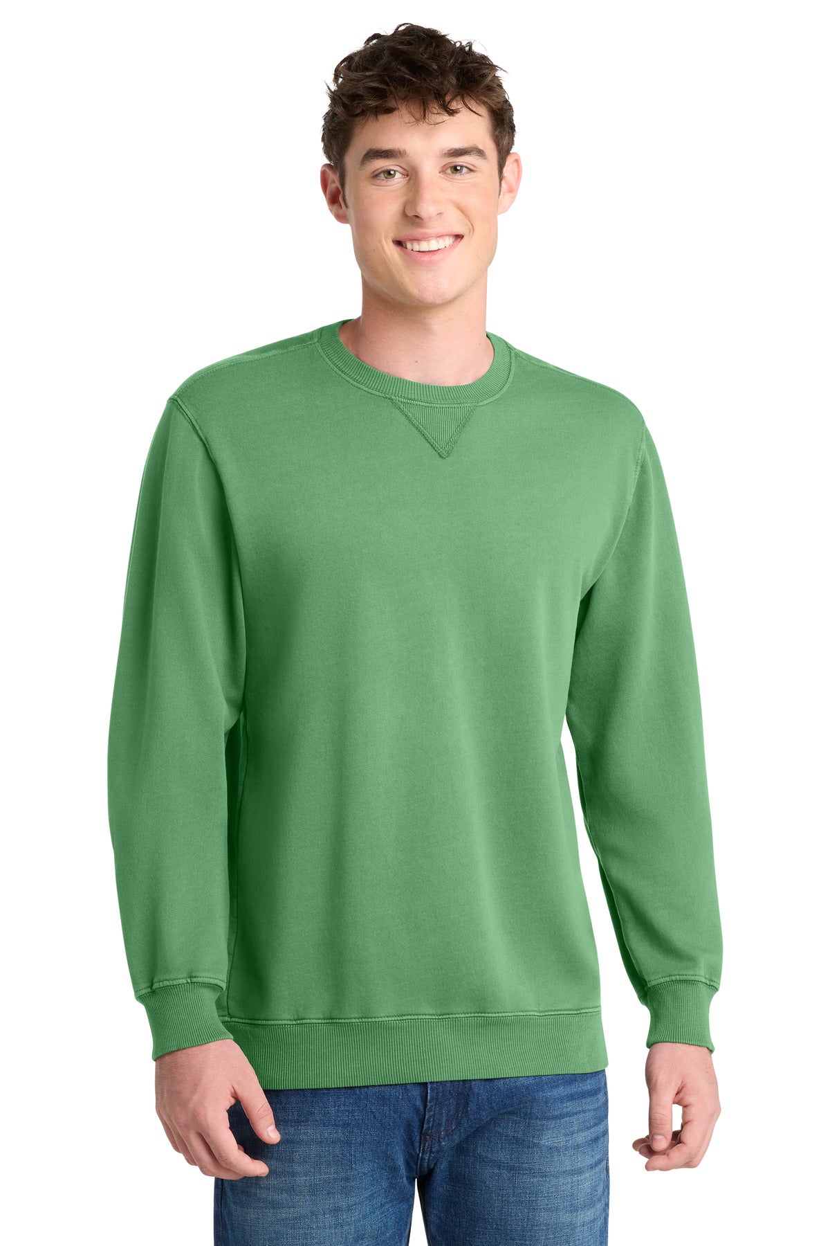 Port & Co Beach Wash Garment-Dyed Crewneck Sweatshirt PC098