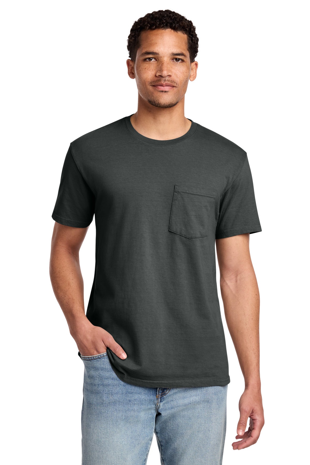 Port & Co Beach Wash Garment-Dyed Pocket Tee.  PC099P