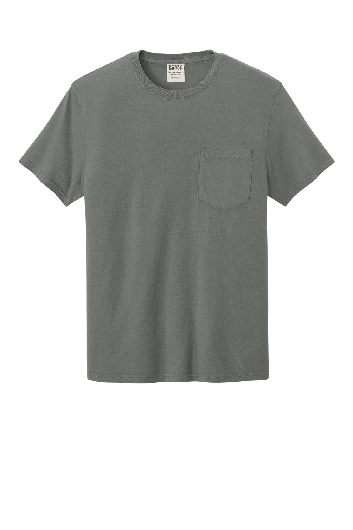 Port & Co Beach Wash Garment-Dyed Pocket Tee.  PC099P