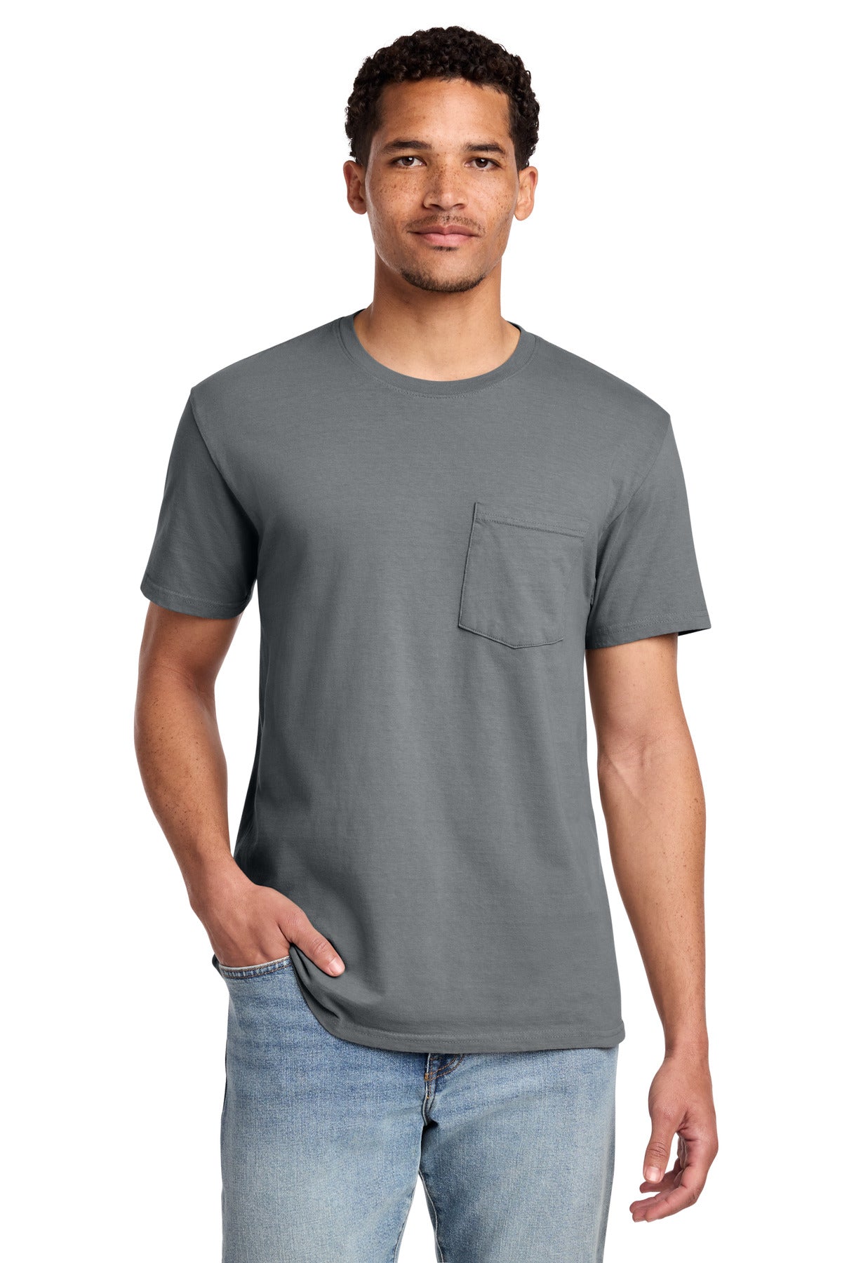 Port & Co Beach Wash Garment-Dyed Pocket Tee.  PC099P