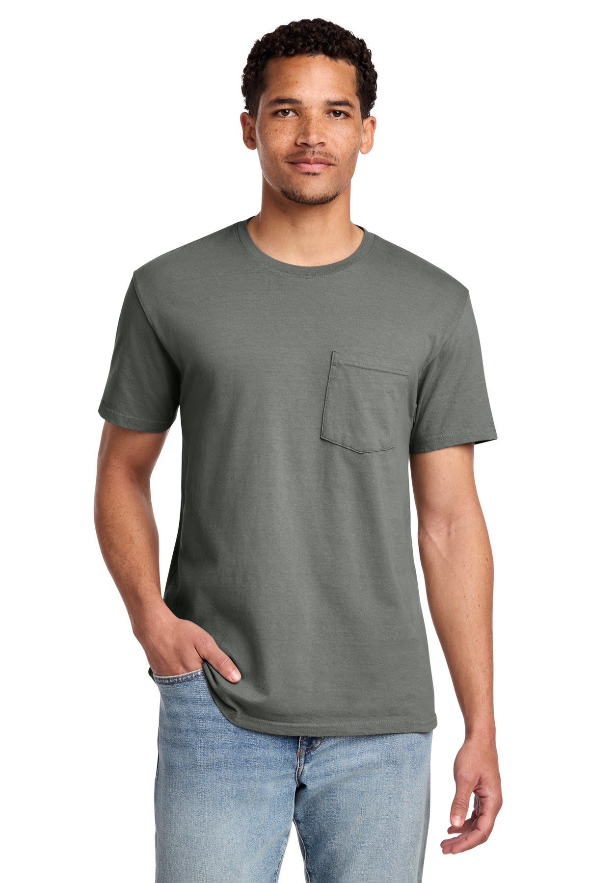 Port & Co Beach Wash Garment-Dyed Pocket Tee.  PC099P