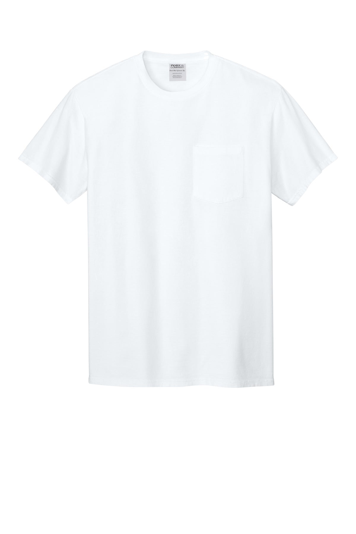 Port & Co Beach Wash Garment-Dyed Pocket Tee.  PC099P