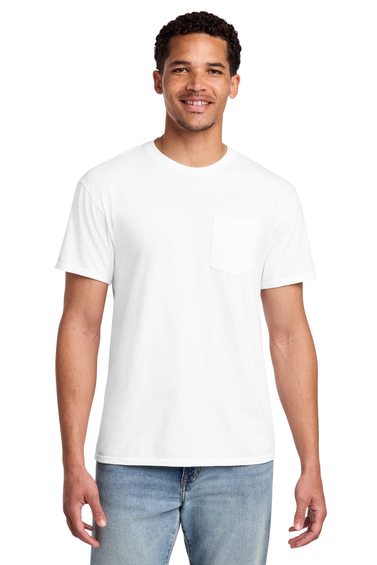 Port & Co Beach Wash Garment-Dyed Pocket Tee.  PC099P