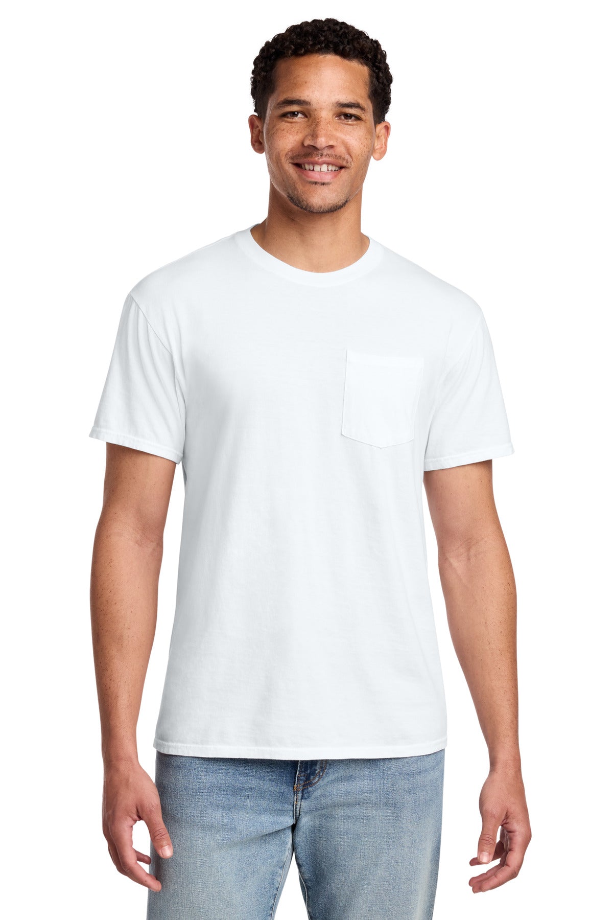 Port & Co Beach Wash Garment-Dyed Pocket Tee.  PC099P