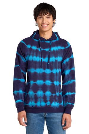 Port & Co Allover Stripe Tie-Dye Fleece PC143