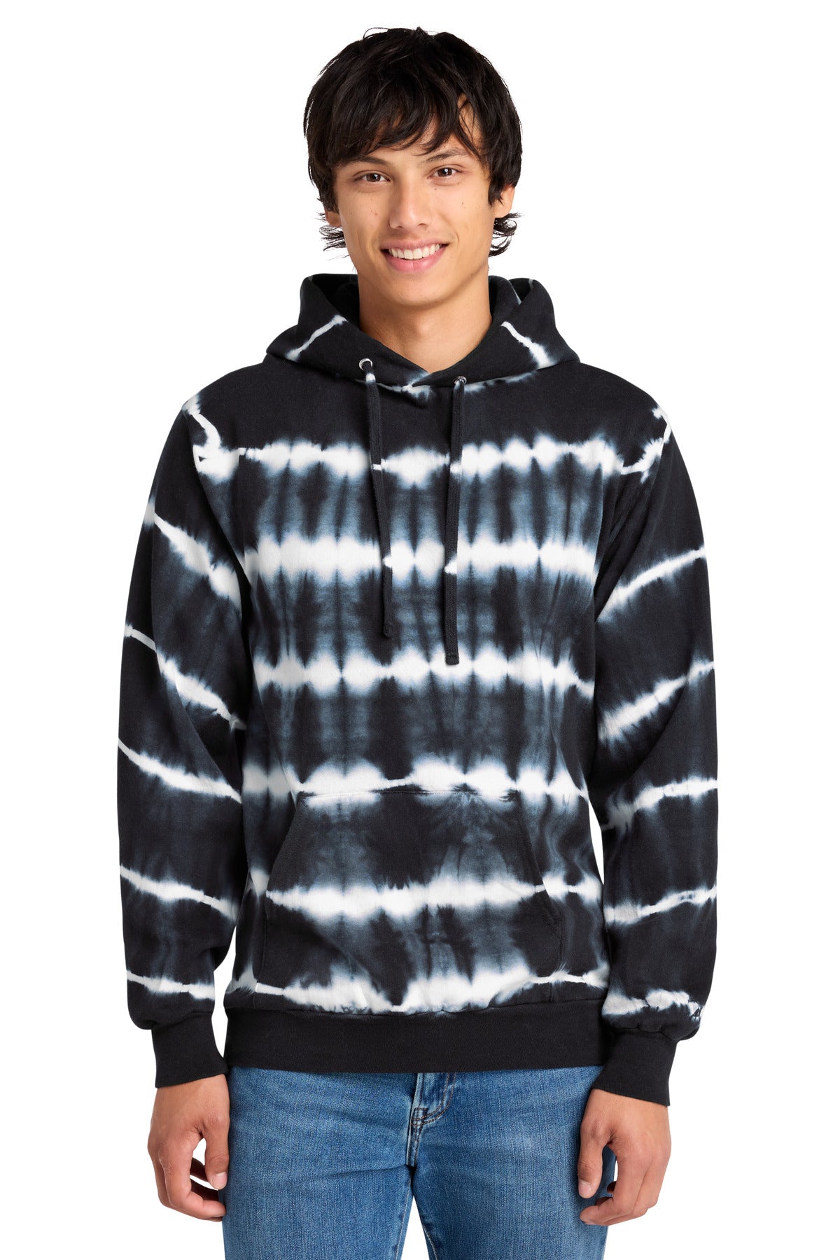 Port & Co Allover Stripe Tie-Dye Fleece PC143