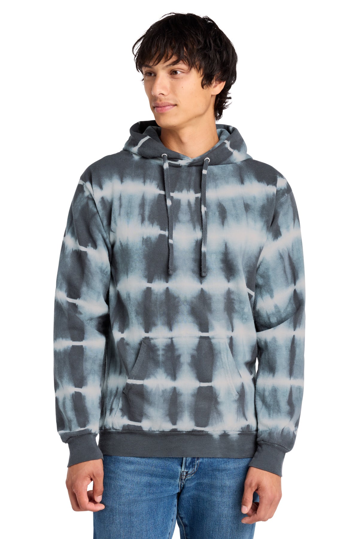 Port & Co Allover Stripe Tie-Dye Fleece PC143