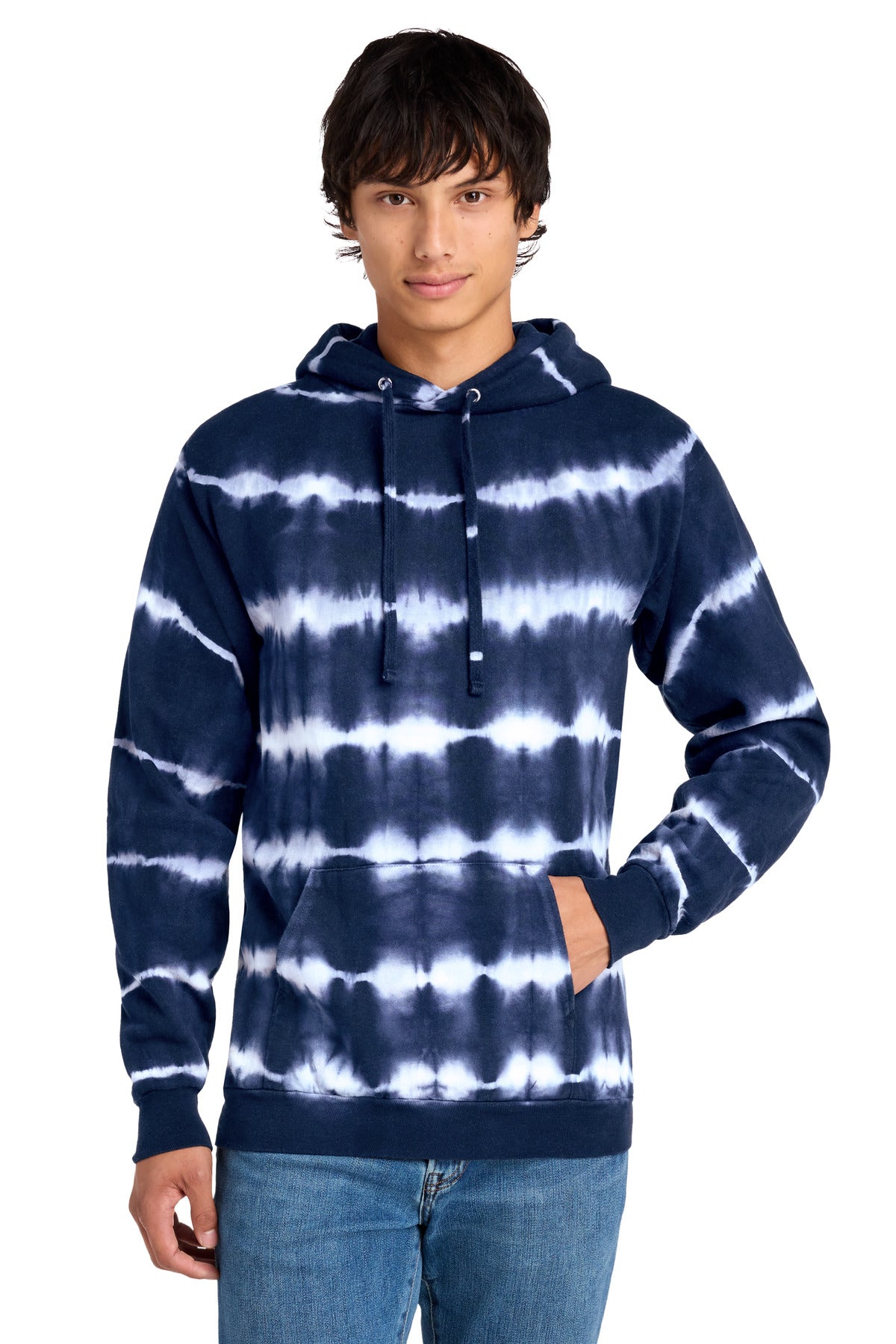 Port & Co Allover Stripe Tie-Dye Fleece PC143