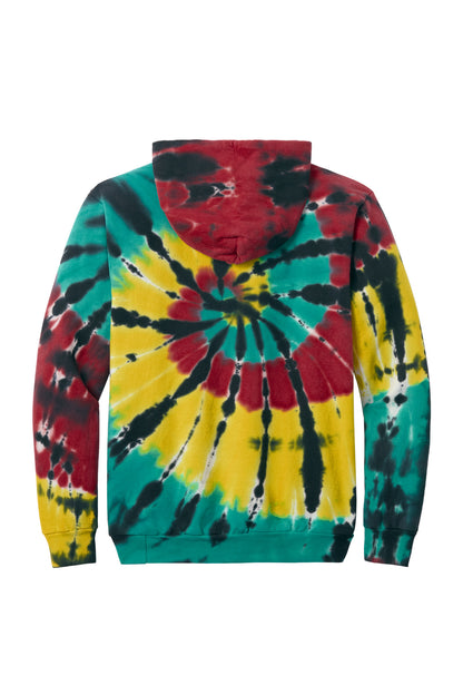 Port & Co Tie-Dye Pullover Hooded Sweatshirt. PC146