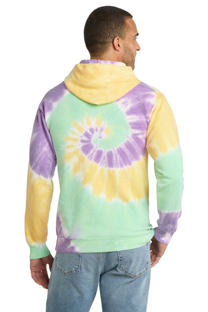 Port & Co Tie-Dye Pullover Hooded Sweatshirt. PC146