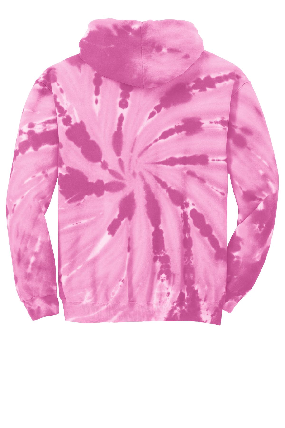 Port & Co Tie-Dye Pullover Hooded Sweatshirt. PC146