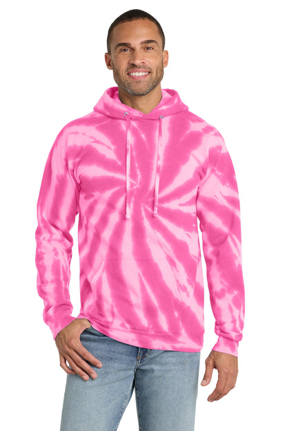 Port & Co Tie-Dye Pullover Hooded Sweatshirt. PC146