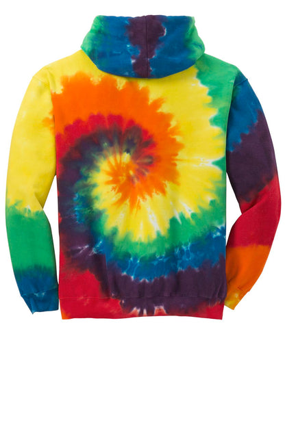 Port & Co Tie-Dye Pullover Hooded Sweatshirt. PC146