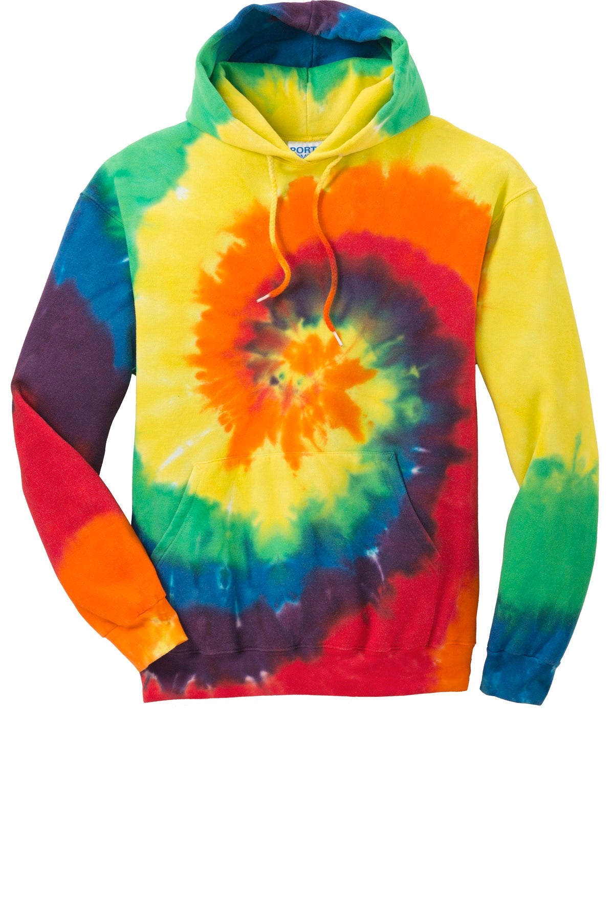 Port & Co Tie-Dye Pullover Hooded Sweatshirt. PC146