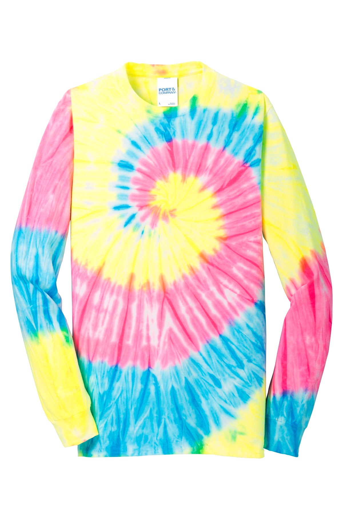 Port & Co Tie-Dye Long Sleeve Tee.  PC147LS