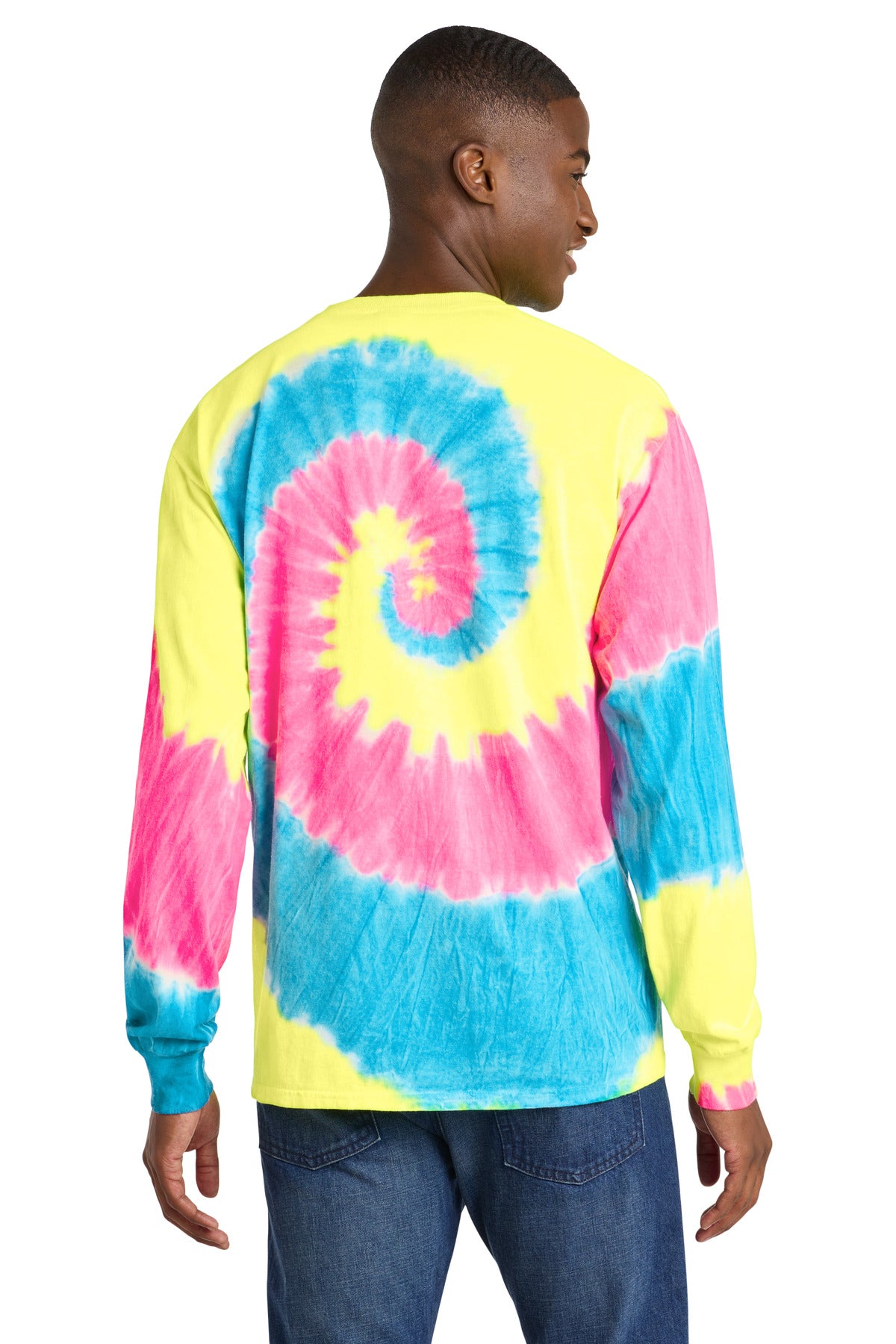 Port & Co Tie-Dye Long Sleeve Tee.  PC147LS