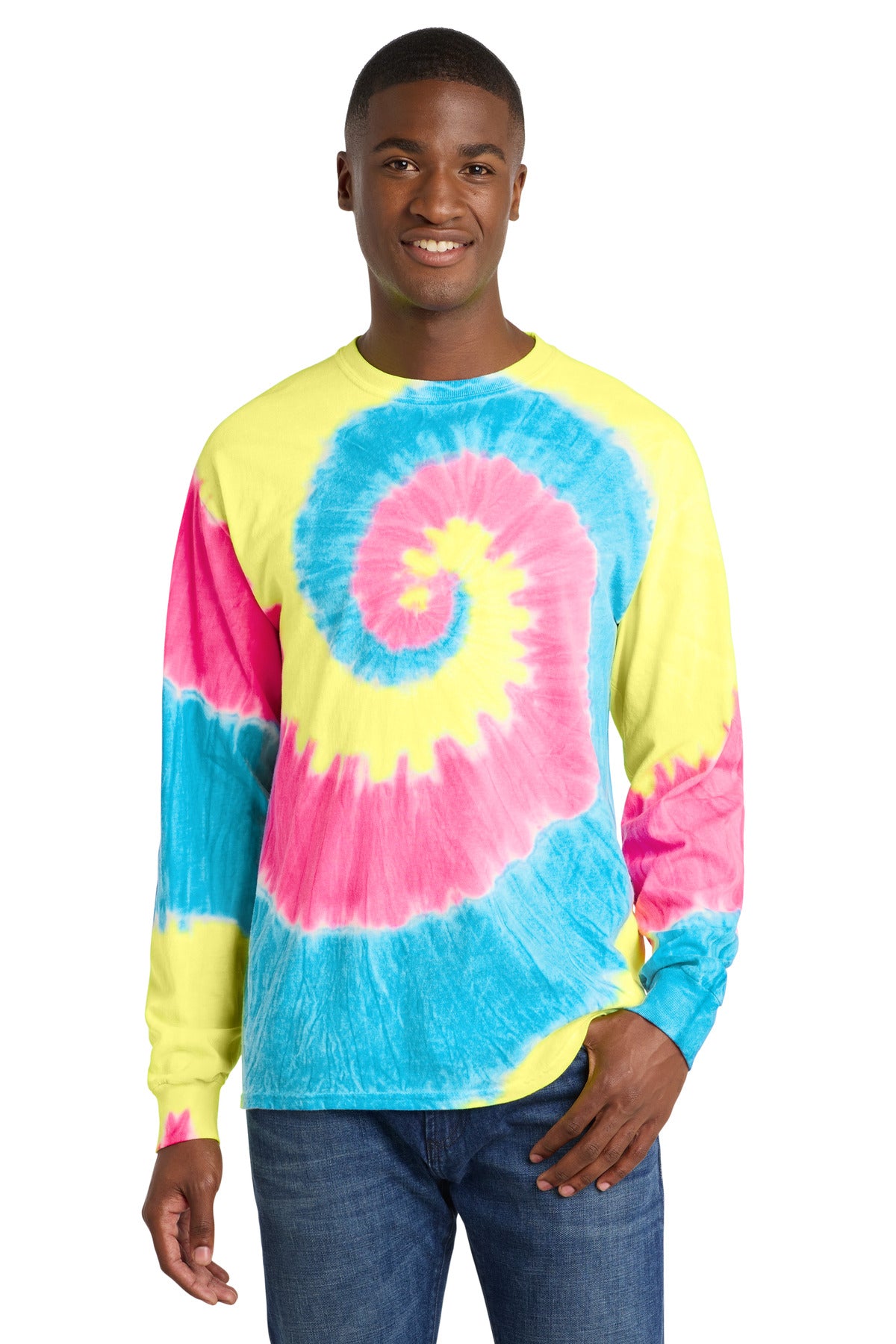 Port & Co Tie-Dye Long Sleeve Tee.  PC147LS