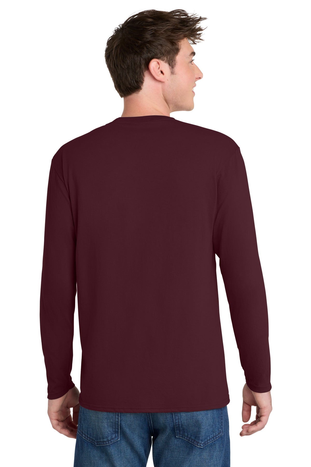 Port & Co Long Sleeve Performance Blend Tee. PC381LS