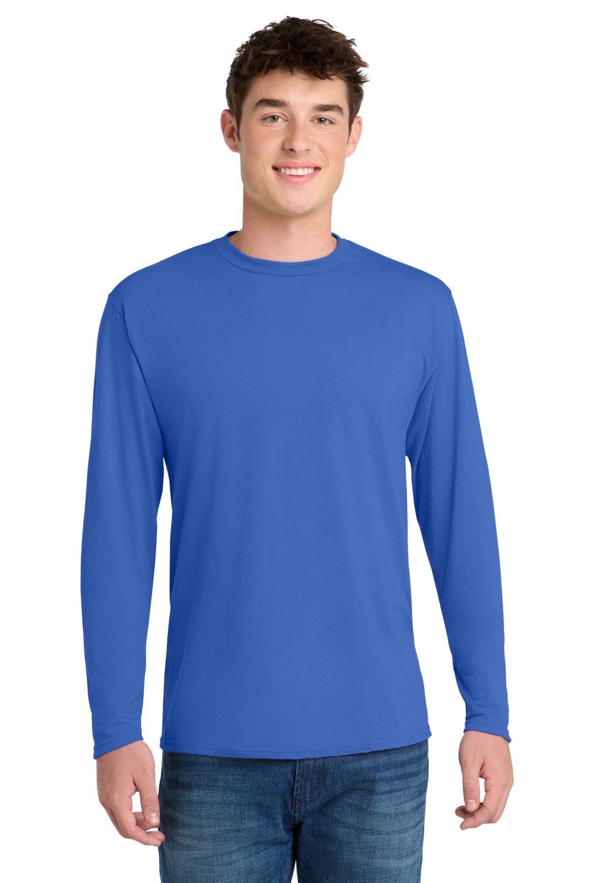 Port & Co Long Sleeve Performance Blend Tee. PC381LS