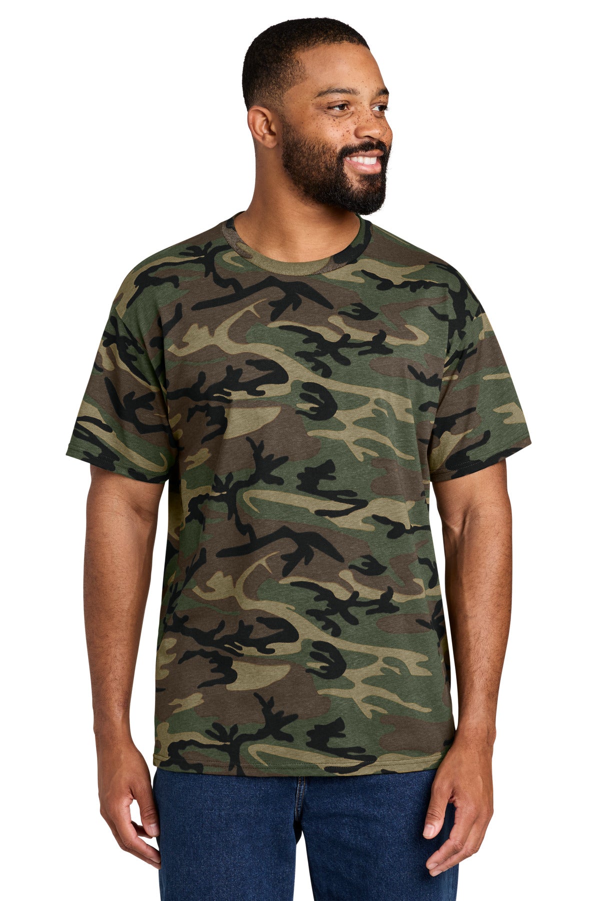 Port & Co Core Cotton Camo Tee.  PC54C