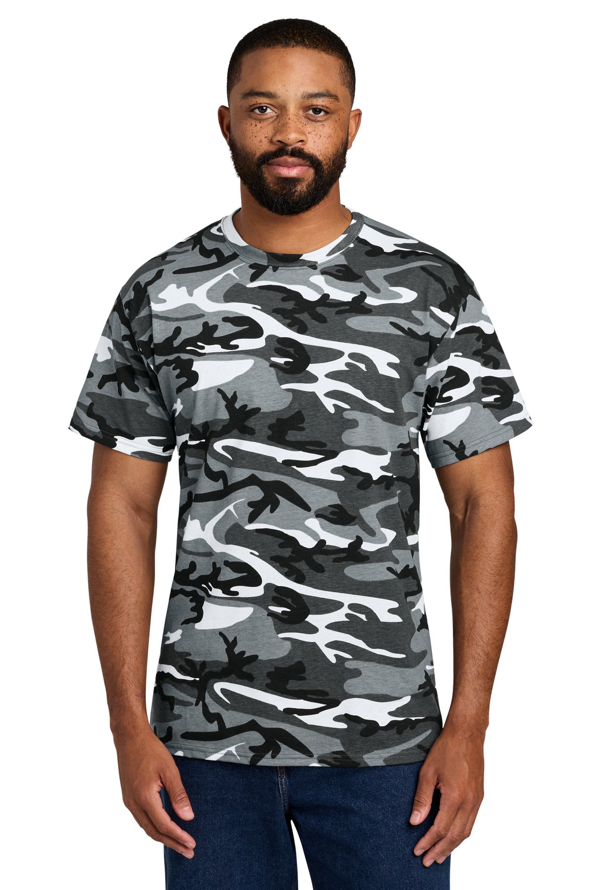 Port & Co Core Cotton Camo Tee.  PC54C