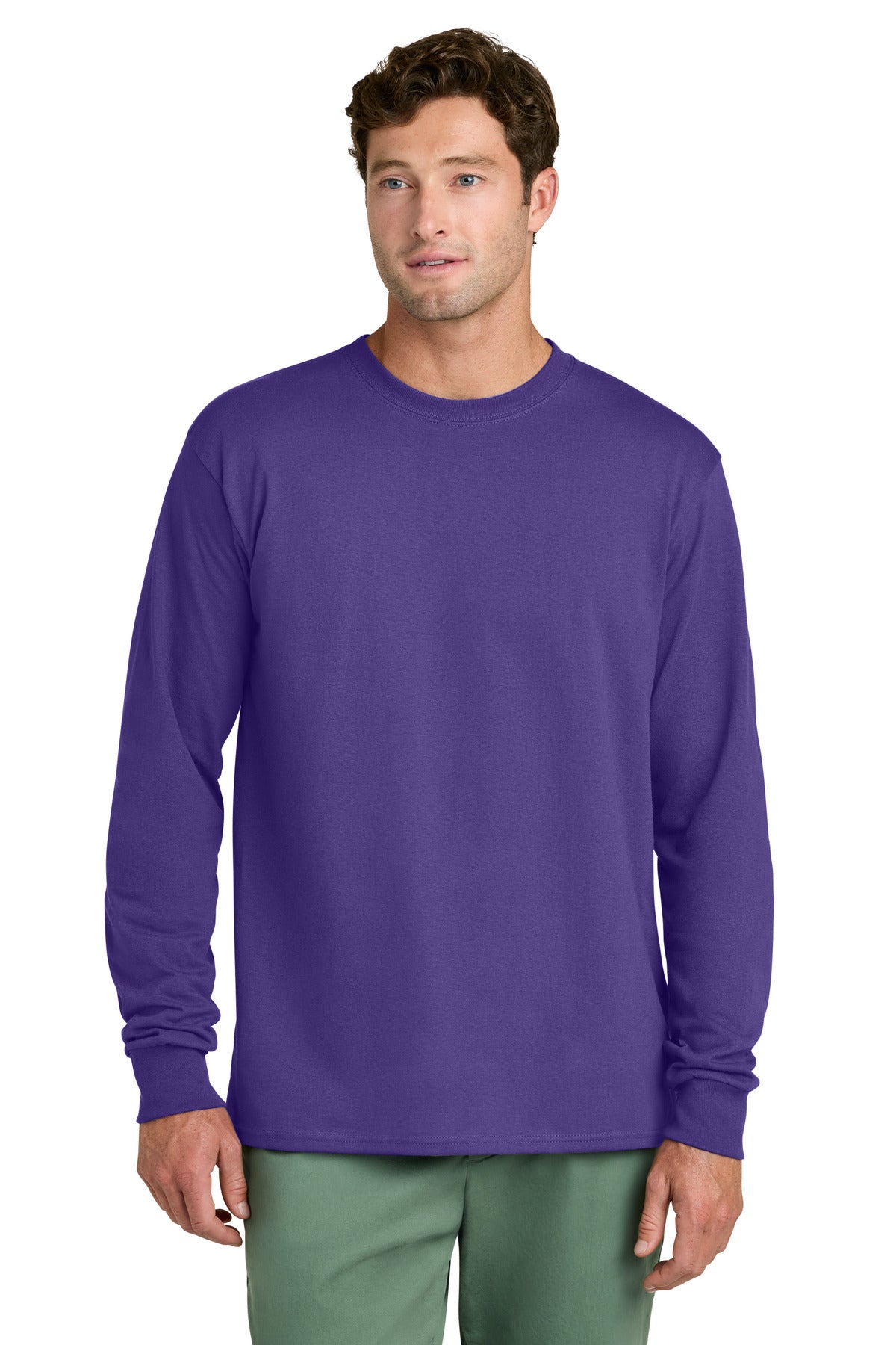 Port & Co Long Sleeve Core Cotton Tee. PC54LS