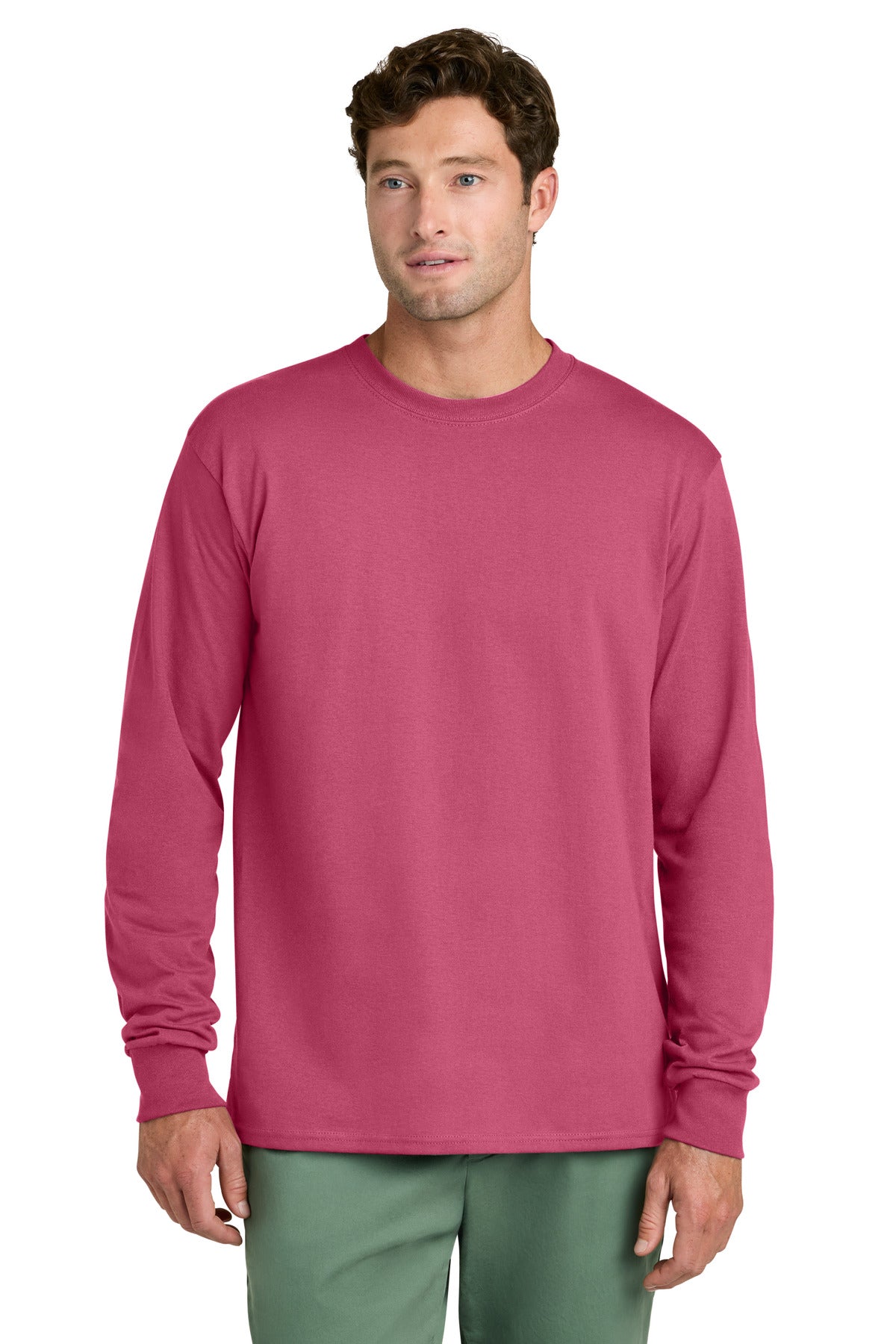 Port & Co Long Sleeve Core Cotton Tee. PC54LS