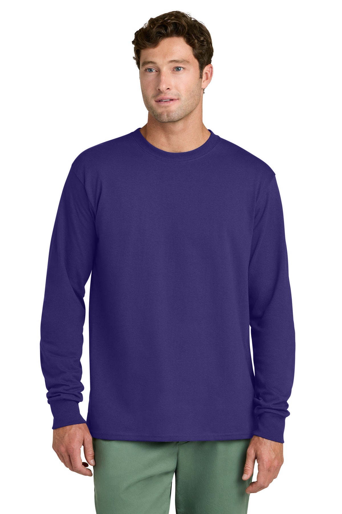 Port & Co Long Sleeve Core Cotton Tee. PC54LS