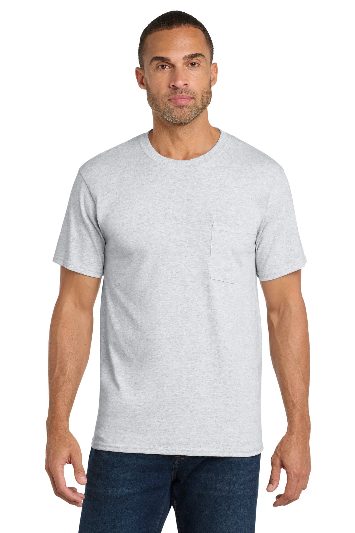 Port & Co Core Cotton Pocket Tee. PC54P