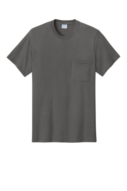 Port & Co Core Cotton Pocket Tee. PC54P