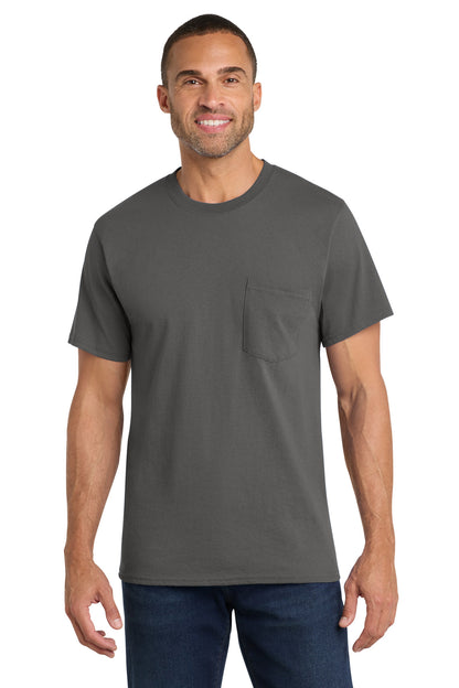 Port & Co Core Cotton Pocket Tee. PC54P