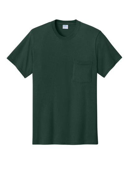 Port & Co Core Cotton Pocket Tee. PC54P