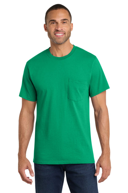 Port & Co Core Cotton Pocket Tee. PC54P