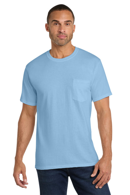 Port & Co Core Cotton Pocket Tee. PC54P