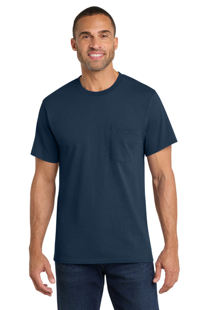 Port & Co Core Cotton Pocket Tee. PC54P