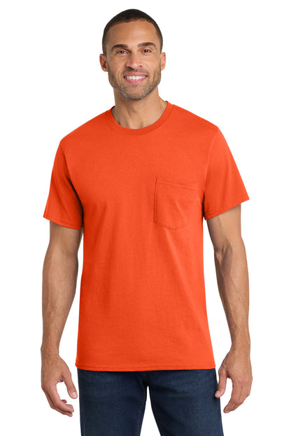 Port & Co Core Cotton Pocket Tee. PC54P