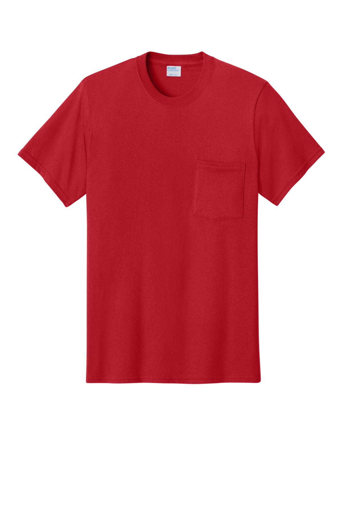 Port & Co Core Cotton Pocket Tee. PC54P