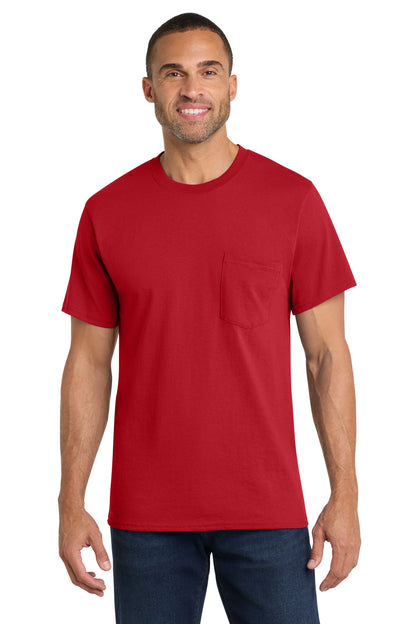 Port & Co Core Cotton Pocket Tee. PC54P