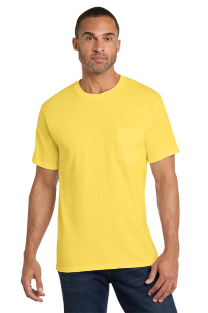 Port & Co Core Cotton Pocket Tee. PC54P