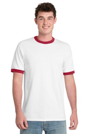 Port & Co Core Cotton Ringer Tee.  PC54R
