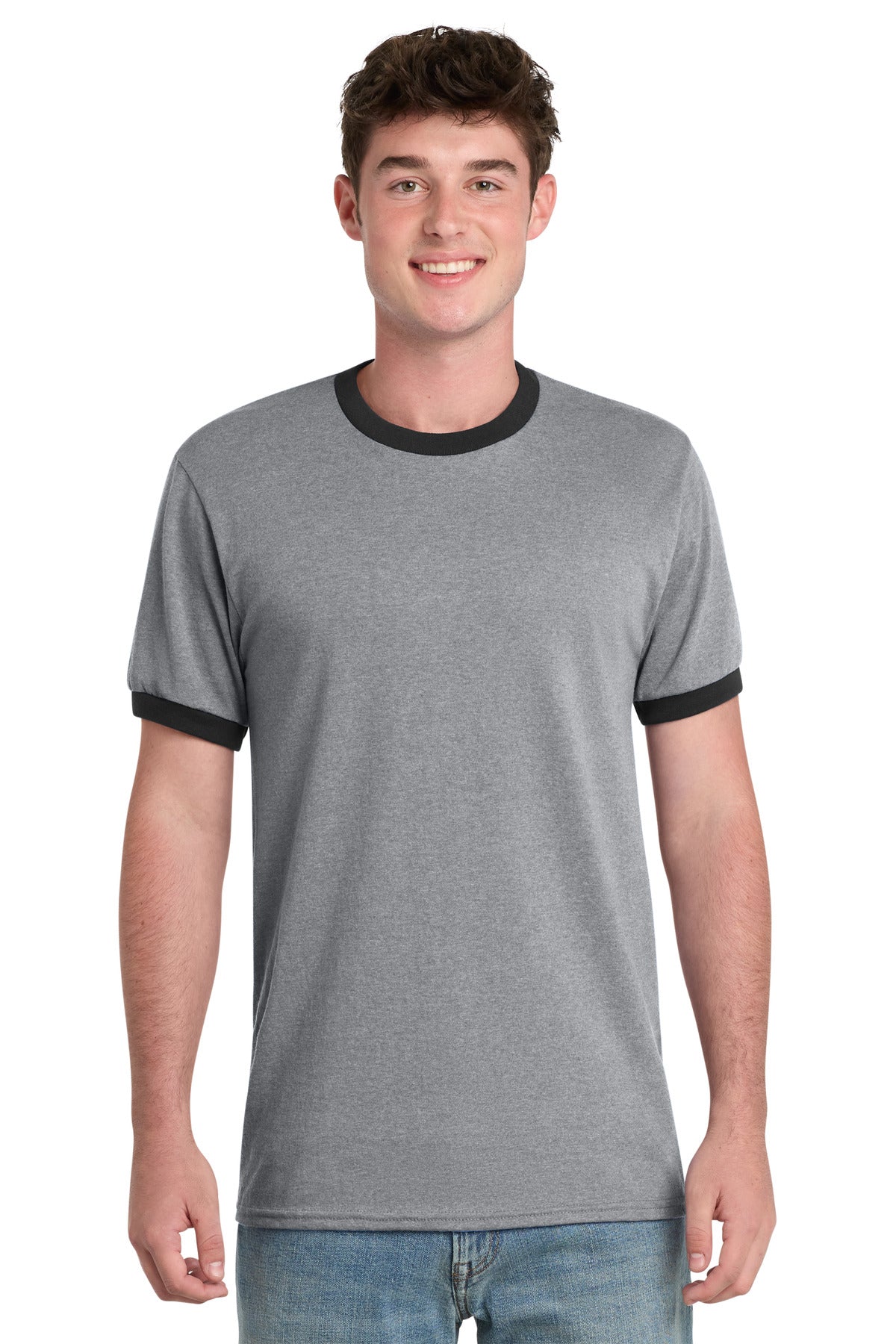 Port & Co Core Cotton Ringer Tee.  PC54R