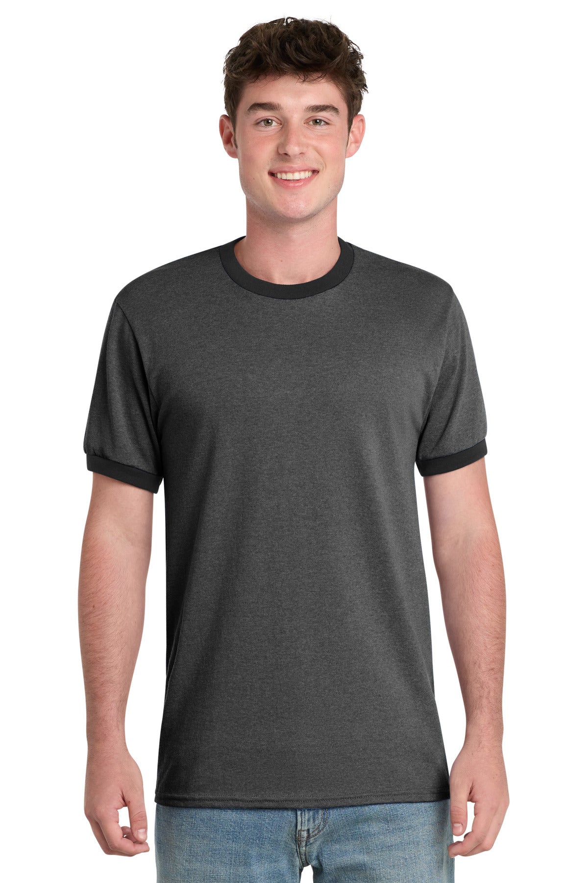 Port & Co Core Cotton Ringer Tee.  PC54R