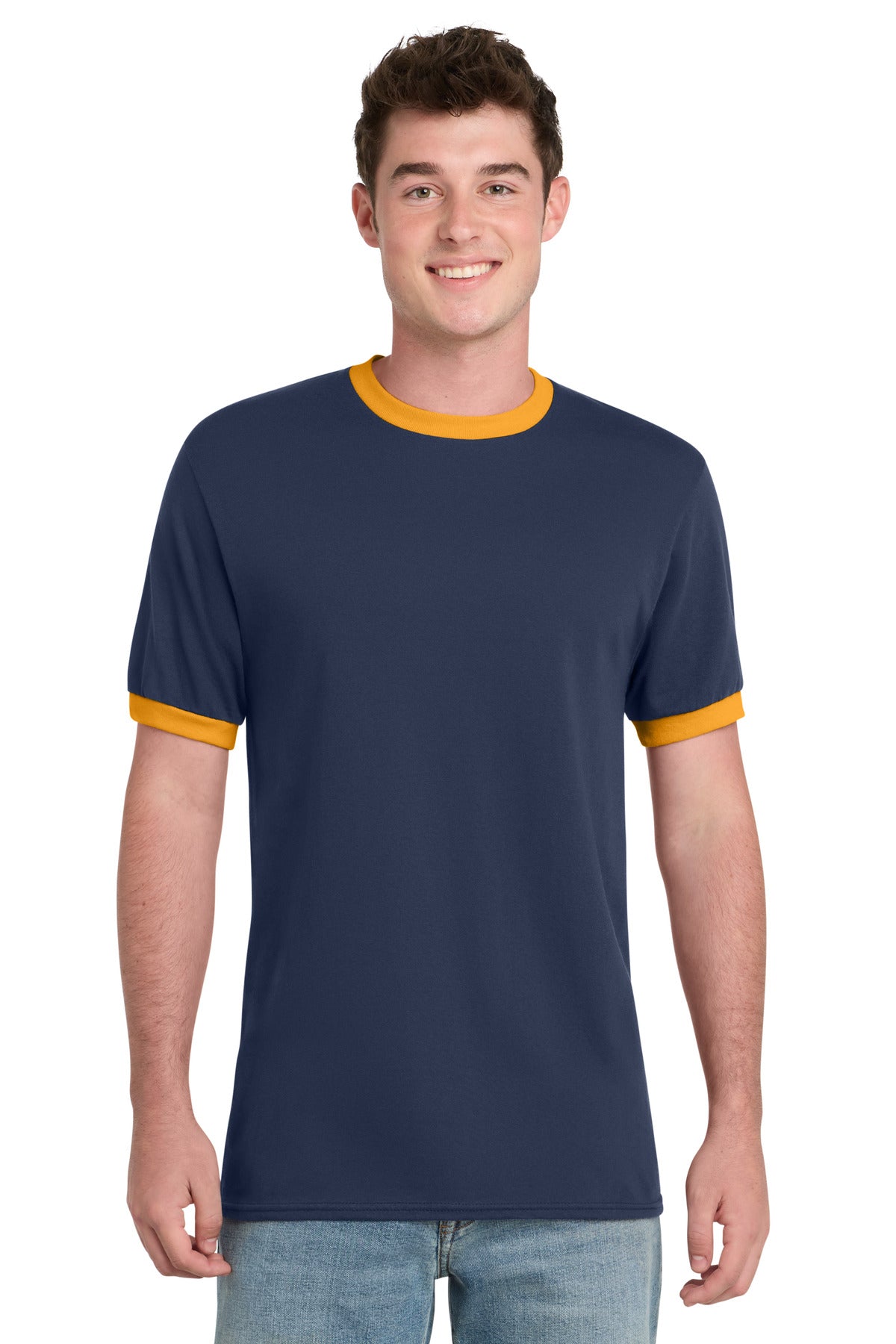Port & Co Core Cotton Ringer Tee.  PC54R